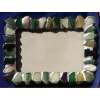 frame made of pieces of glass polished by the sea