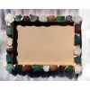 frame made of pieces of glass polished by the sea